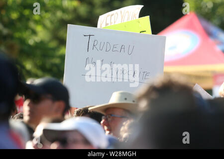 Justin Trudeau kommt in London Ontario zu Sunfest 2019 Stockfoto