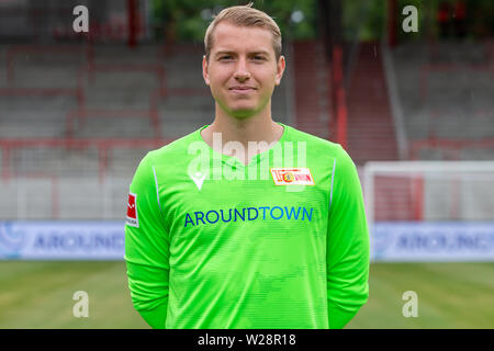 Berlin, Deutschland. 06 Juli, 2019. Fußball, Bundesliga: Fototermin 1. FC Union Berlin für die Saison 2019/20 th Jakob Busk Credit: Andreas Gora/dpa/Alamy leben Nachrichten Stockfoto