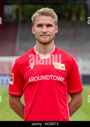 Berlin, Deutschland. 06 Juli, 2019. Fußball, Bundesliga: 1.FC Union Berlin Foto Session für die Saison 2019/20. Sebastian Andersson Credit: Andreas Gora/dpa/Alamy leben Nachrichten Stockfoto