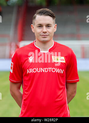 Berlin, Deutschland. 06 Juli, 2019. Fußball, Bundesliga: 1.FC Union Berlin Foto Session für die Saison 2019/20 Florian Flecker Credit: Andreas Gora/dpa/Alamy leben Nachrichten Stockfoto