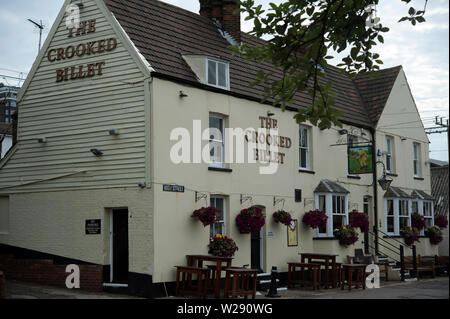 Crooked Billet Pub, Alte Leigh, Leigh-on-Sea, Essex, England, Vereinigtes Königreich Stockfoto