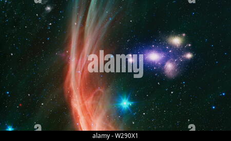 Farbigen Nebel und offene Sternhaufen, der im Universum. Elemente des Bildes von der NASA eingerichtet. Stockfoto