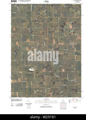 USGS TOPO Karte Indiana in Fulton 20100526 TM Wiederherstellung Stockfoto