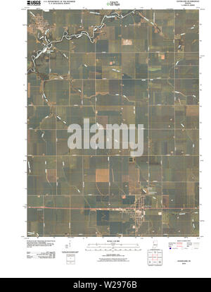 USGS TOPO Karte Indiana in Goodland 20100610 TM Wiederherstellung Stockfoto