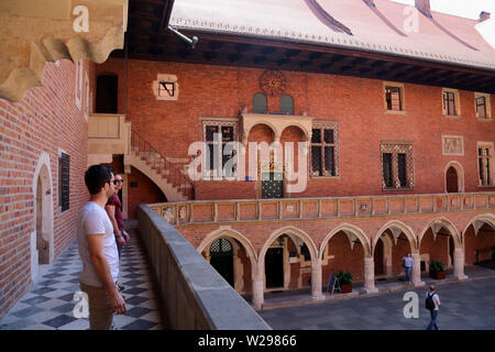 Krakau. Krakau. Polen. Collegium Maius (Lat.: Die Große College) der Jagiellonen Universität, dem ältesten Gebäude der Akademie, jetzt Museum. Stockfoto