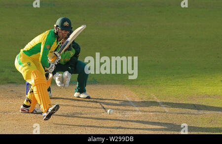 MANCHESTER, England. 06. JULI 2019: Alex Carey von Australien schlagen Während der Australien v Südafrika, ICC Cricket World Cup Match, in Old Trafford, Manchester, England. Stockfoto