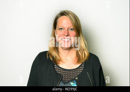Bremen, Deutschland. 06 Juli, 2019. Maike Schaefer (Bündnis 90/Die Grünen) steht für ein Portrait vor der Kamera. Credit: mohssen Assanimoghaddam/dpa/Alamy leben Nachrichten Stockfoto