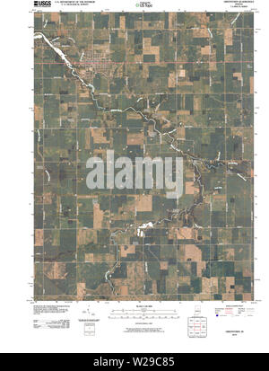 USGS TOPO Karte Indiana im Greentown 20100514 TM Wiederherstellung Stockfoto
