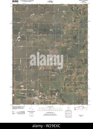 USGS TOPO Karte Indiana im Weiler 20100609 TM Wiederherstellung Stockfoto