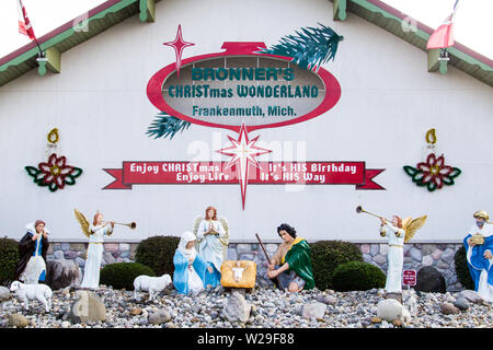 Frankenmuth, Michigan, USA - Oktober 9, 2018: Äußere des Bronner's Christmas Wonderland in Frankenmuth Stockfoto