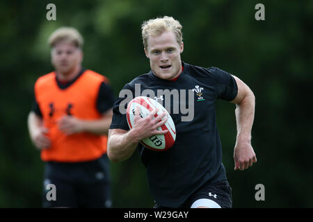 Cardiff, Großbritannien. 06 Juli, 2019. Aled Davies von Wales. Wales Rugby Team Training im Vale Resort Hensol, in der Nähe von Cardiff, South Wales am Samstag, den 6. Juli 2019. Die Gruppe vorbereiten für den Rugby World Cup 2019 in diesem Herbst pic werden von Credit: Andrew Obstgarten/Alamy leben Nachrichten Stockfoto