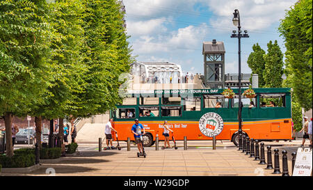 Nashville Besichtigungstouren trolley - Nashville, USA - Juni 15, 2019 Stockfoto