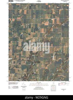 USGS TOPO Karte Indiana in Hartsville 20100528 TM Wiederherstellung Stockfoto