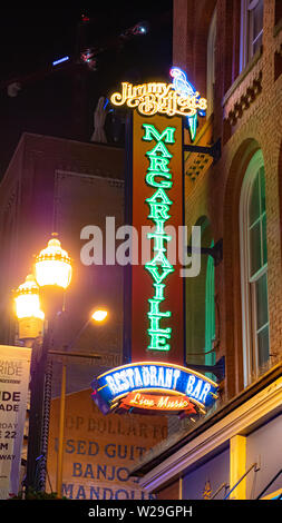 Margaritaville in Nashville bei Nacht - Nashville, USA - Juni 15, 2019 Stockfoto