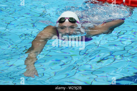 Scandone Pool, Neapel, Italien. 6. Juli, 2019. 30 Sommer-universiade Wettbewerb Tag 3; Frauen 100m Brust, schoenmaker Tatjana Rens (RSA) Credit: Aktion plus Sport/Alamy leben Nachrichten Stockfoto