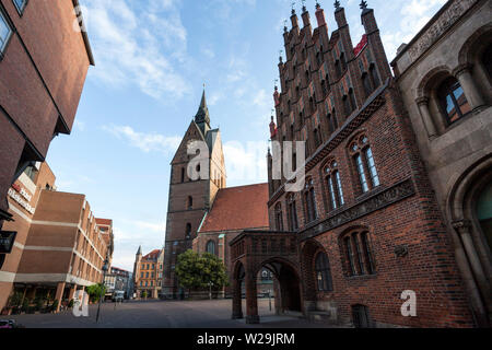 Marktkirche St. Georgii et Jacobi, evangelische Kirche aus dem 14. Jahrhundert in Hannover Stockfoto