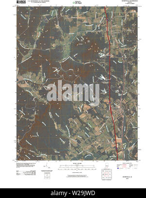 USGS TOPO Karte Indiana in Henryville 20100512 TM Wiederherstellung Stockfoto