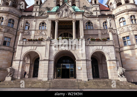 Neue Rathaus - Neues Rathaus Hannover Stockfoto