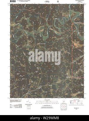 USGS TOPO Karte Indiana in Hillham 20101215 TM Wiederherstellung Stockfoto