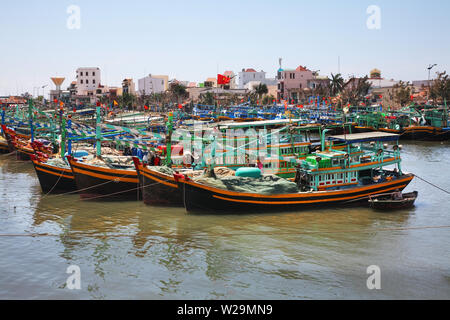 Ca Ty Fluss in Phan Thiet. Vietnam Stockfoto