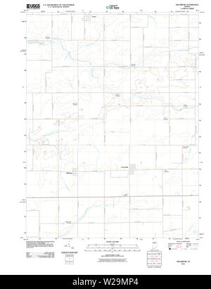 USGS TOPO Karte Indiana im Hillisburg 20111208 TM Wiederherstellung Stockfoto