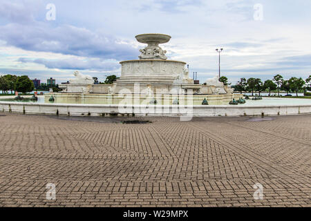 Detroit, Michigan, USA - September 6, 2018: James Scott Memorial Brunnen auf Belle Isle. Der Brunnen wurde im Jahr 1925 abgeschlossen, bei einem Preis von 500.000 $ Stockfoto