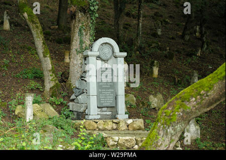 Das Grab von Mullah Seit-Ali, 18. Jahrhundert. Juni 18, 2017. Muslimischer Friedhof von 16-18 Jahrhunderte, Vysokoe (Kermenchik) Dorf, Krim, Ukraine Stockfoto