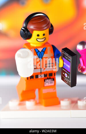 Lego Film 2 Figuren Emmet Brickowski Stockfoto