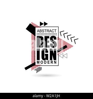 Vector Illustration kreative moderne Frames. stilvolle Grafik mit Elementen der Typografie rot abstrakte Form Stock Vektor