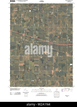 USGS TOPO Karte Indiana in Inwood 20100609 TM Wiederherstellung Stockfoto