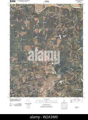 USGS TOPO Karte Indiana in Jasper 20100528 TM Wiederherstellung Stockfoto