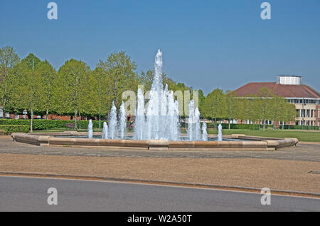 Letchworth Garden City Hertfordshire Brunnen Broadway Garten Stockfoto