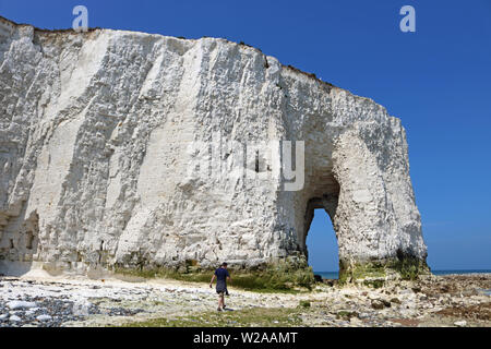 Kingsgate Bay Sandstrand an der nördlichen Küste von Kent in der Nähe von Broadstairs, England Großbritannien Stockfoto