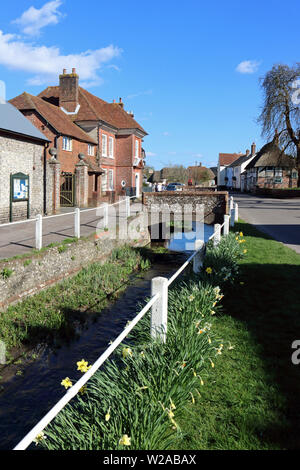 East Meon Dorf in der Nähe von Petersfield, Hampshire, England Großbritannien Stockfoto