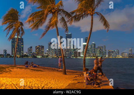 BRICKELL AVENUE Skyline von Downtown Miami Florida USA Downtown Miami Florida USA Stockfoto