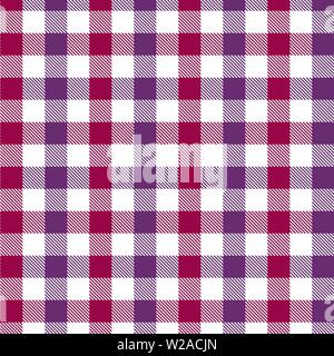 Rot und Violett Gingham Muster. Textur von rhombus/Plätze für - plaid, Tischdecken, Kleidung, Hemden, Kleider, papier, Bettwäsche, Bettdecken, Steppdecken und Stock Vektor