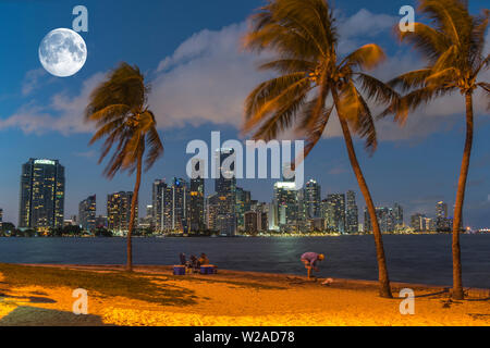 BRICKELL AVENUE Skyline von Downtown Miami Florida USA Stockfoto