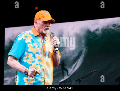 Große Tew, Oxfordshire, 7. Juli 2019. Mike Liebe mit den Beach Boys auf der Bühne im Cornbury Festival, tolle Tew, Oxfordshire Stockfoto