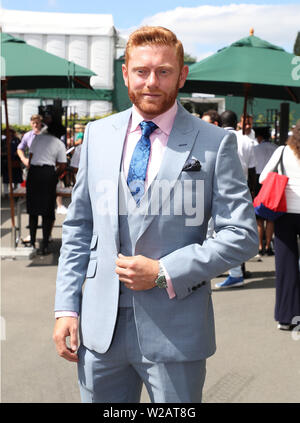 London, Großbritannien. 06 Juli, 2019. Jonny Bairstow an Tag sechs an der Wimbledon Championships Tennis, Wimbledon, London am 6. Juli 2019 Credit: Paul Marriott/Alamy leben Nachrichten Stockfoto