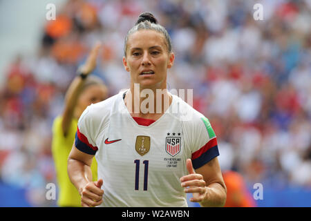 Groupama Stadion, Lyon, Frankreich. 7. Juli 2019. FIFA Frauen WM-Finale, USA versus Niederlande; Ali Krieger (USA) Credit: Aktion plus Sport/Alamy leben Nachrichten Stockfoto