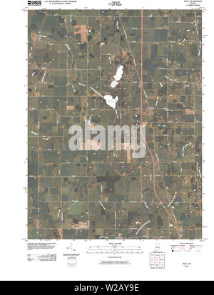 USGS TOPO Karte Indiana im Macy 20100526 TM Wiederherstellung Stockfoto