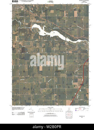 USGS TOPO Karte Indiana in Majenica 20100610 TM Wiederherstellung Stockfoto