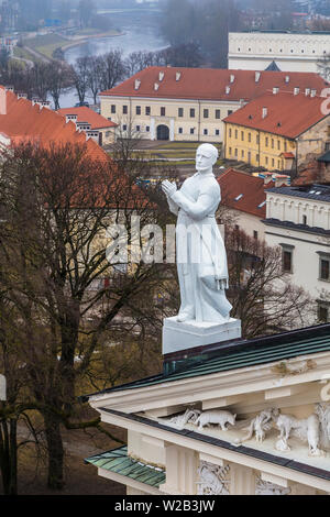 St. Stanislaus Skulptur auf dem Dom. Vilnius. Litauen Stockfoto