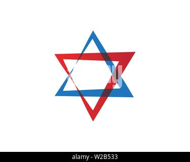 Star David Vorlage Vektor icon Abbildung design Stock Vektor