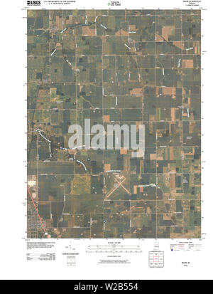 USGS TOPO Karte Indiana in Miami 20100526 TM Wiederherstellung Stockfoto