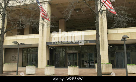 Eintritt in das FBI-Gebäude in Washington, D.C. Stockfoto