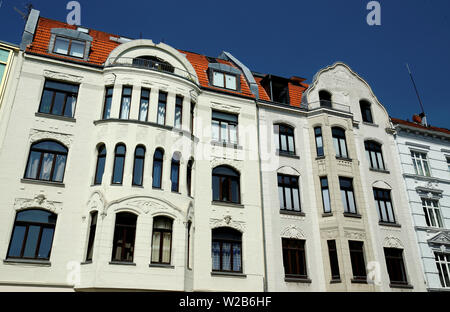 Jugendstil Häuser in Köln Ehrenfeld Stockfoto
