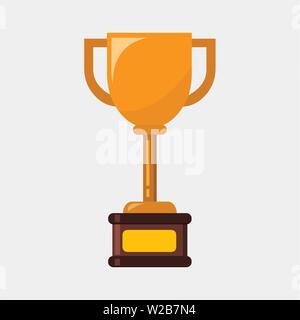 Trophäe Gold isoliert Symbol Vektor illustration Stock Vektor