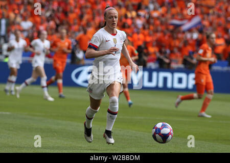 Groupama Stadion, Lyon, Frankreich. 7. Juli 2019. FIFA Frauen WM-Finale, USA versus Niederlande; Becky Sauerbrunn (USA) Credit: Aktion plus Sport/Alamy leben Nachrichten Stockfoto