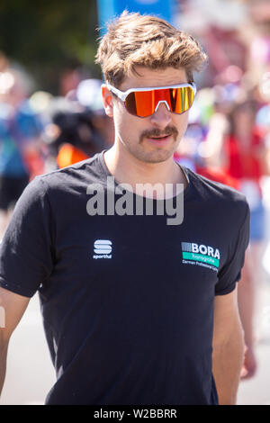 ADELAIDE, Australien - Januar 20. Peter Sagan der Slowakei und BORA - Hansgrohe zu Beginn der Stufe 6 von McLaren Vale zu Willunga Hill Stockfoto